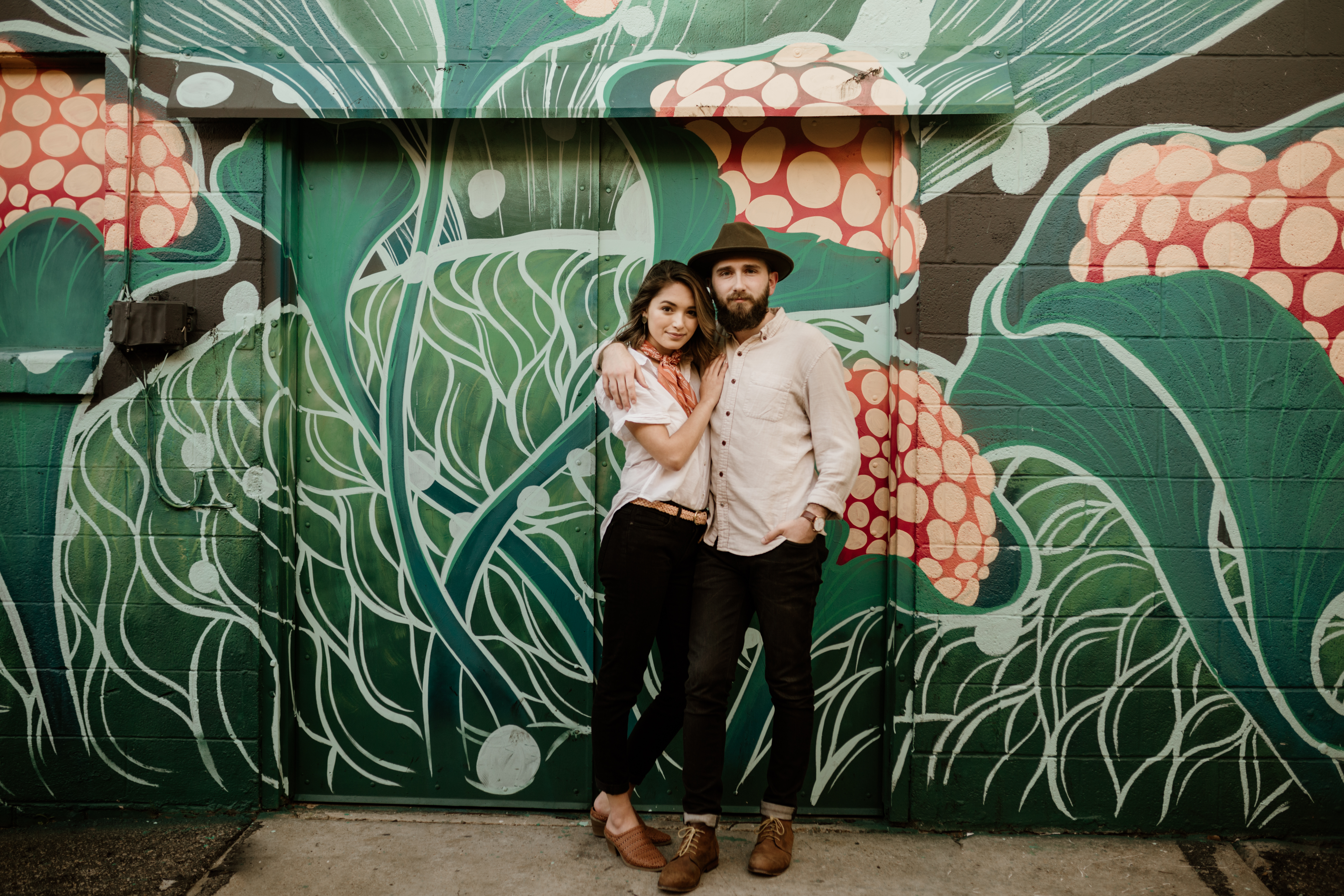 Downtown Norfolk Neon District Couples Session